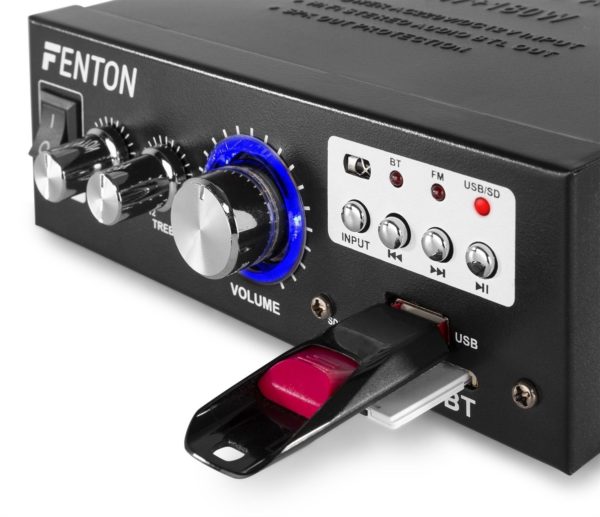 Feriany Scheda Amplificatore Audio Bluetooth 15W – Con FM, MP3, AUX, Telecomando E Supporto TF/USB