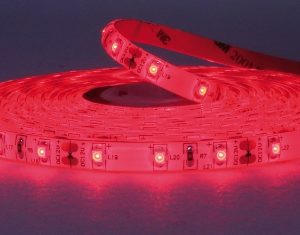 STRISCIA 5M IP65 3528 60LED/M 12V 4,8W/M 130LM/M ROSSA