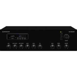 PA-806DMP Amplificatore PA Mono 60W 100V con Lettore MP3, USB, BT, Radio FM