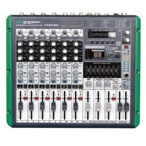 ZZMX8R - ZZIPP - MIXER 8 CANALI CON LETTORE MP3 E FUNZIONE DI REGISTRAZIONE