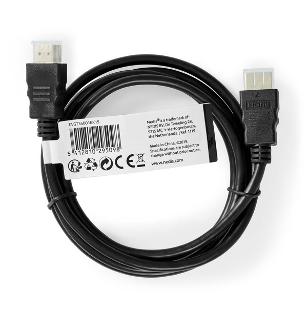 EMOS Cavo HDMI 2.0 1,5m Con Connettore Angolato 90° - 4K, 18 Gbps, Supporto ARC E Ethernet - 3