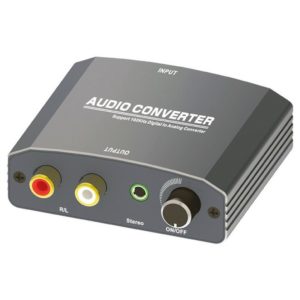 CONVERTITORE AUDIO DIGITALE/ANALOGICO CON USCITA 3,5MM STEREO PER CUFFIE E REGOLATORE DI VOLUME