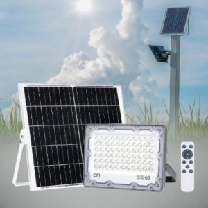 SOLAR LED PRO 60 Faro Led da Esterno 1200 Lumen con Pannello Solare